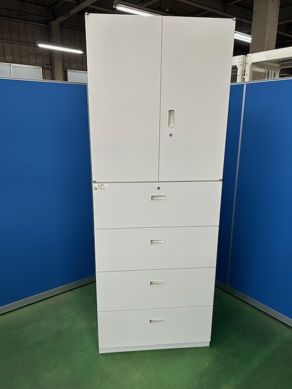 イトーキ　シンラインキャビネットA4　ホワイト　オフィスキャビネット　上下セット