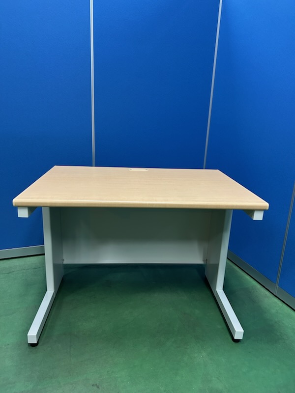 プラス　W1000　ナチュラル　平机　※センター引出しなし