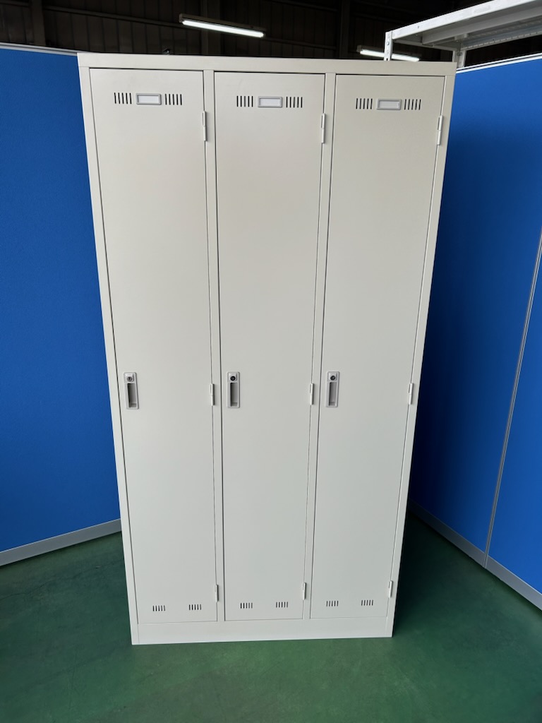 生興　SLK-3　3人用　ニューグレー　オフィスロッカー
