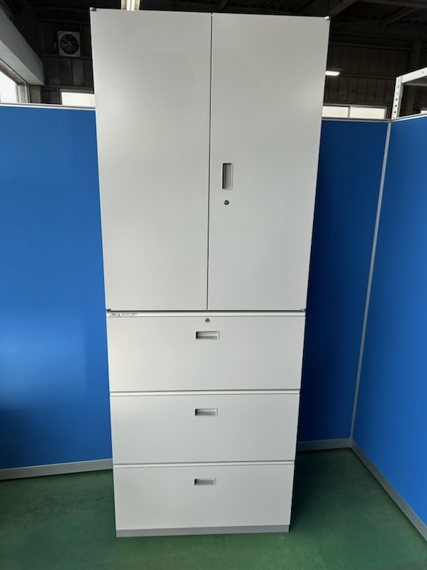 イトーキ　シンラインキャビネットA4　ホワイト　オフィスキャビネット　上下セット