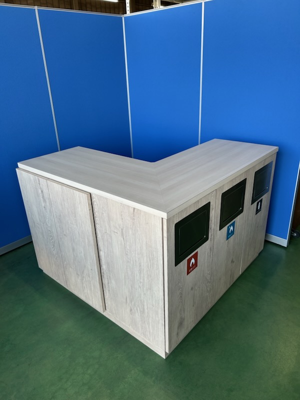 ダストボックス・収納付カウンター　ナチュラル［473］