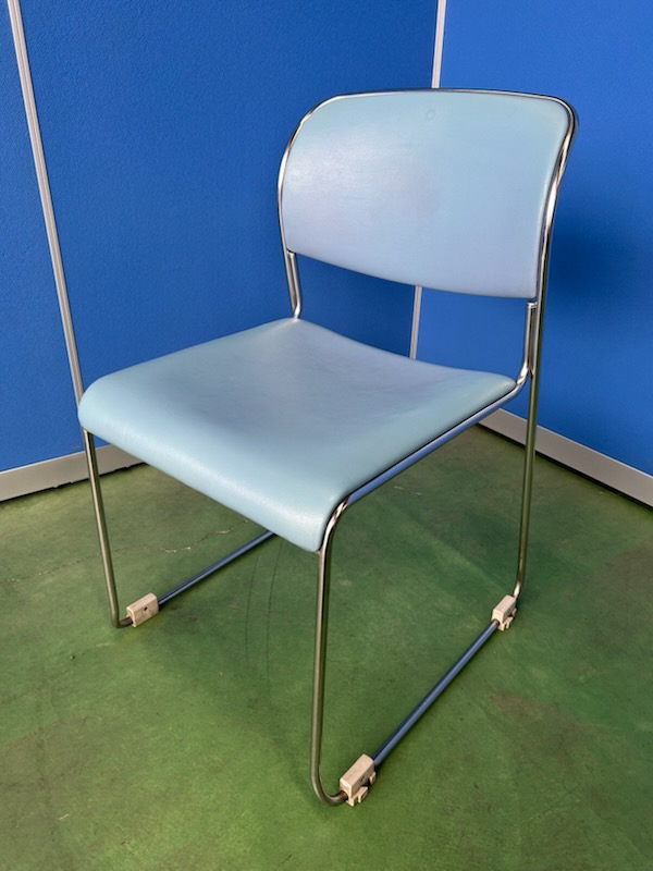 オカムラ　8113　ライトブルー　ミーティングチェア［512］