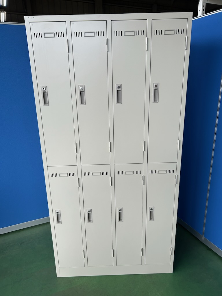 生興　SLK-8　8人用　ニューグレー　オフィスロッカー［513］