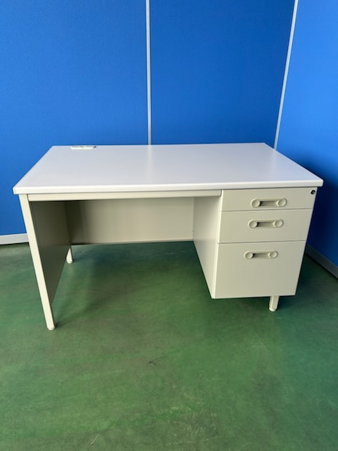 ライオン　アイボリー　片袖机［518］