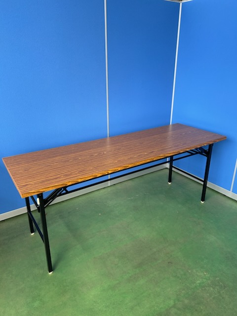 【未使用品】 ダイセン　折りたたみテーブル　チーク［527］