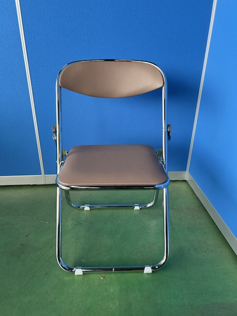 【新品】 オカムラ　8151S　マロンブラウン　折りたたみイス［528］