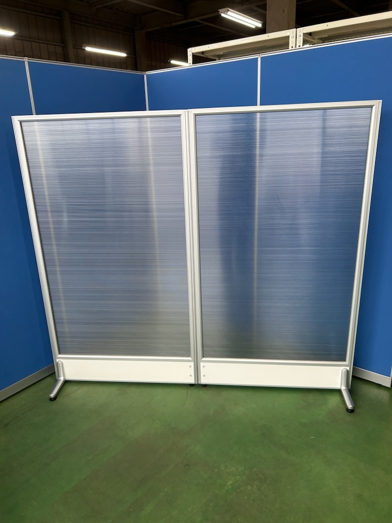 半透明ローパーティション　2連結セット　W1800(900+900)［529］