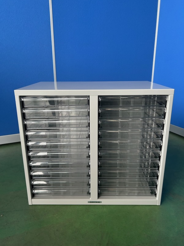 ナカバヤシ　レター＆フロアケース　A4浅型　10段×2列　グレー［569］