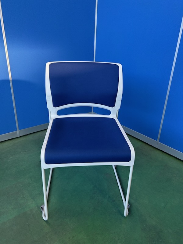 【6脚セット】オカムラ　リット2　ミディアムブルー　ミーティングチェア