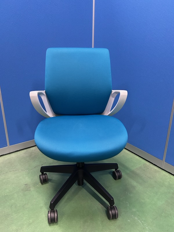 コクヨ　ピコラ　固定肘　ターコイズ　オフィスチェア