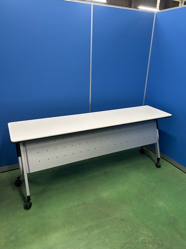 プラス　リネロ2　ホワイト　ミーティングテーブル