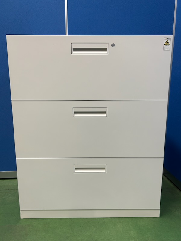 コクヨ　エディア　3段　ナチュラルグレー　ラテラルキャビネット